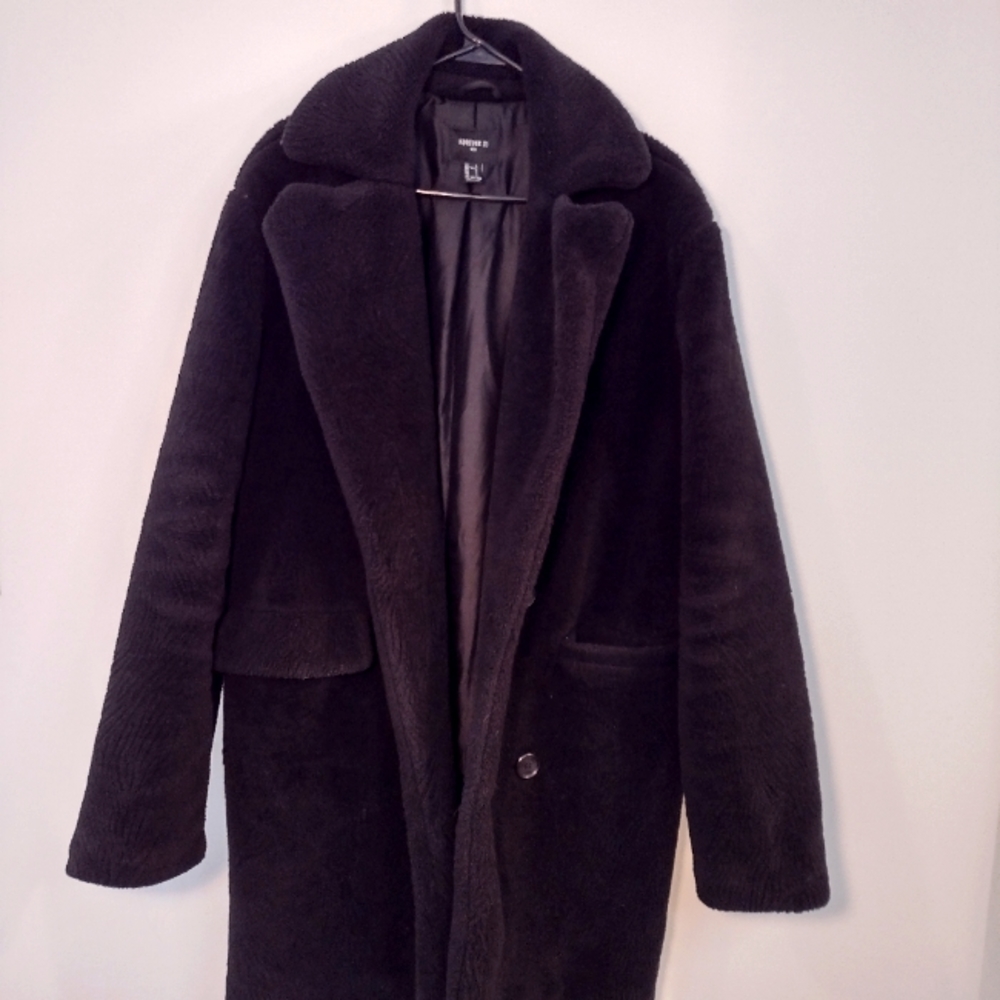 Big Black Extra Large Black Peacoat Oversized